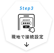 Step3 現地で接続設定